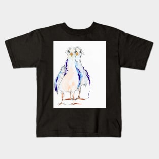 Gull and Able at the beach. Kids T-Shirt